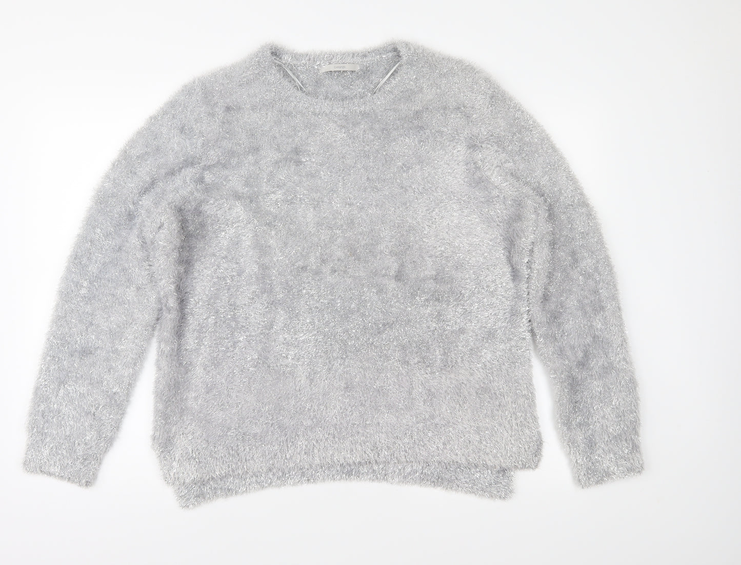 George Womens Silver  Knit Pullover Jumper Size 16