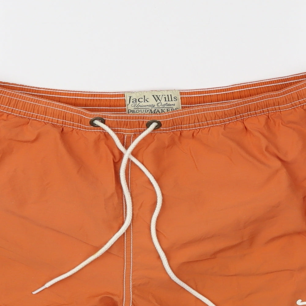 Jack Wills Mens Orange   Athletic Shorts Size M