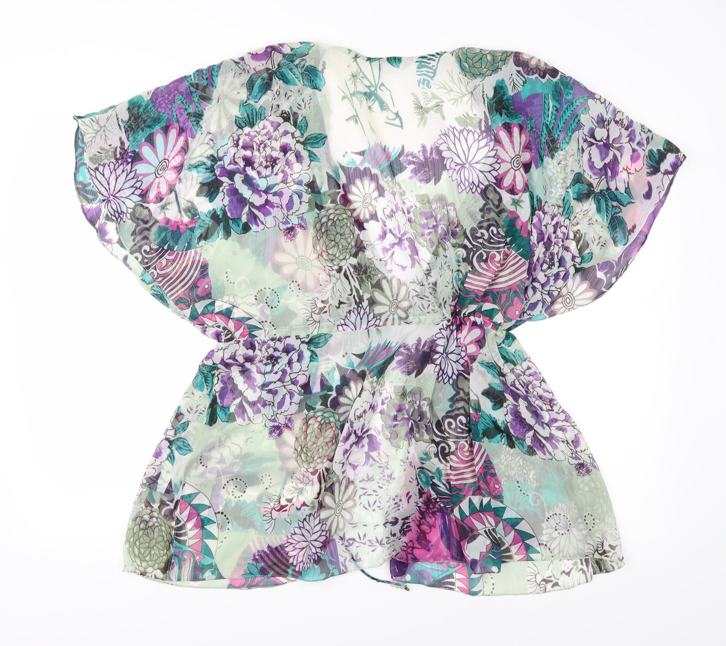 Per Una Womens Multicoloured Floral Chiffon Basic Blouse Size 18  - Beach wear