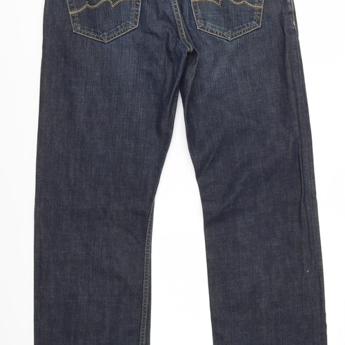 Teddy Smith Mens Blue  Denim Straight Jeans Size 34 in L32 in