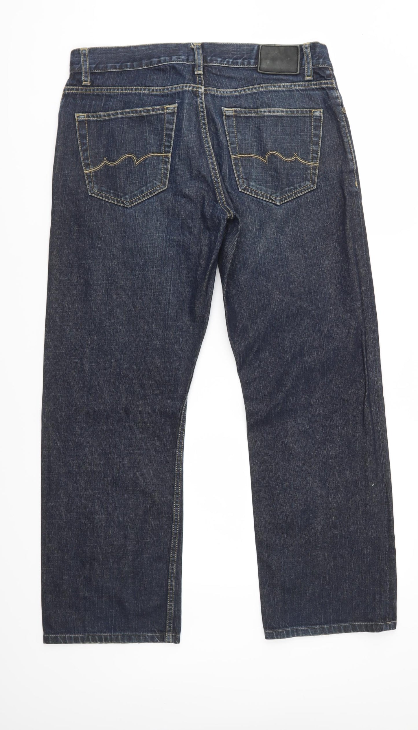 Teddy Smith Mens Blue  Denim Straight Jeans Size 34 in L32 in