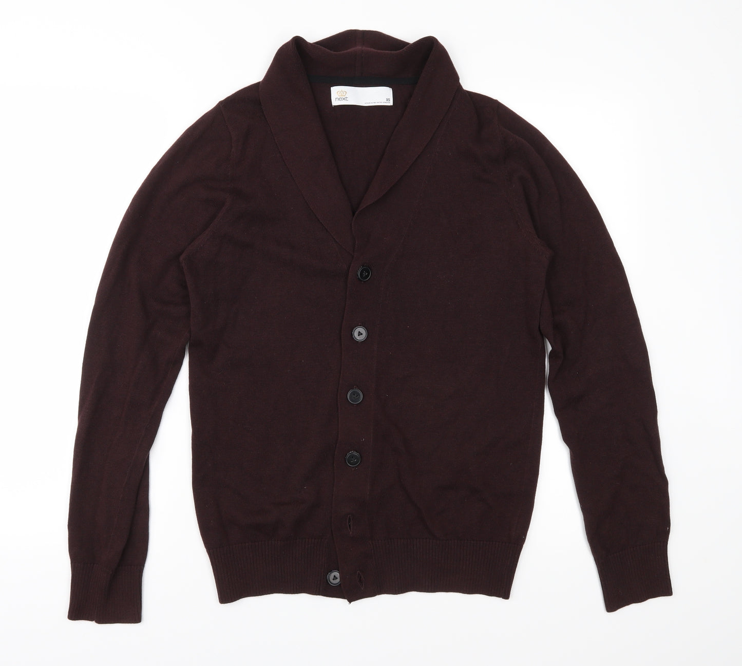 NEXT Mens Brown  Knit Cardigan Jumper Size XS