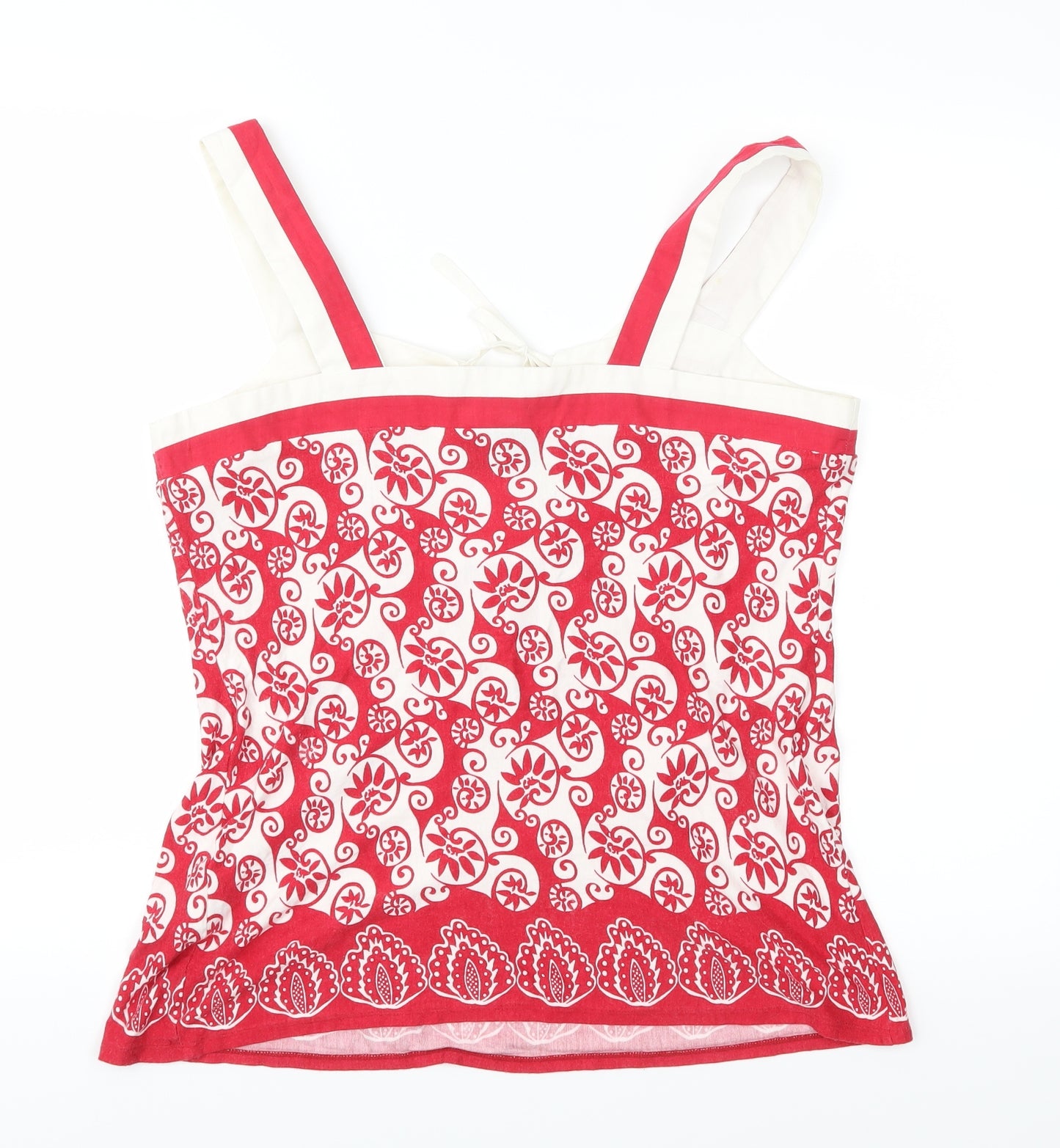 Principles Womens Red Floral Jersey Basic Blouse Size 14