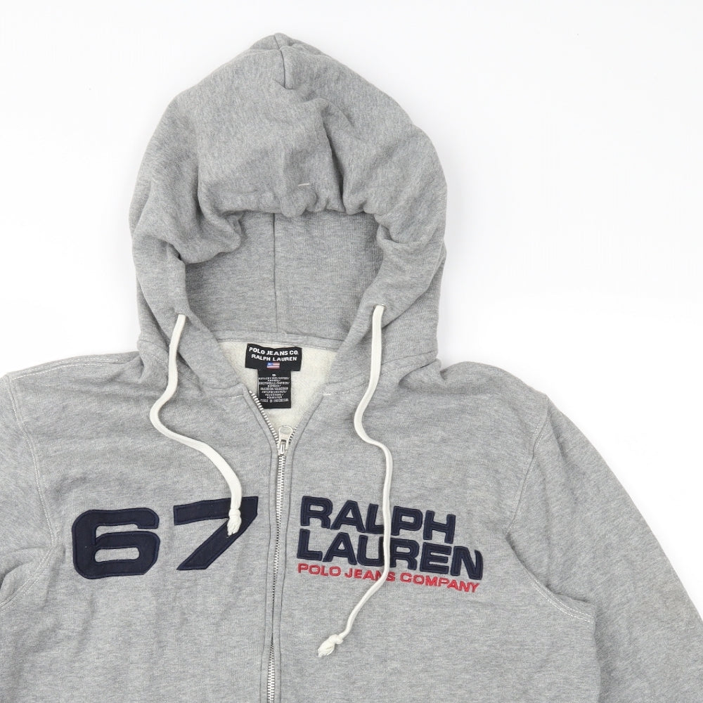 Polo Ralph Lauren Mens Grey  Jersey Full Zip Hoodie Size S
