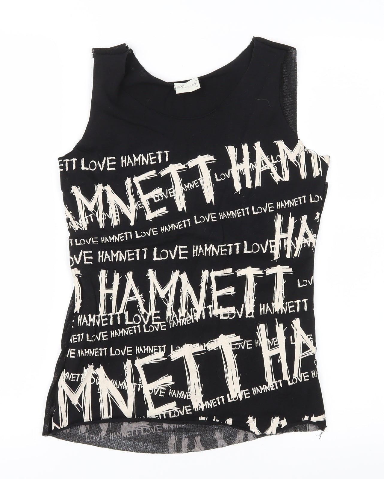 Hamnett Womens Black  Jersey Basic T-Shirt Size 12