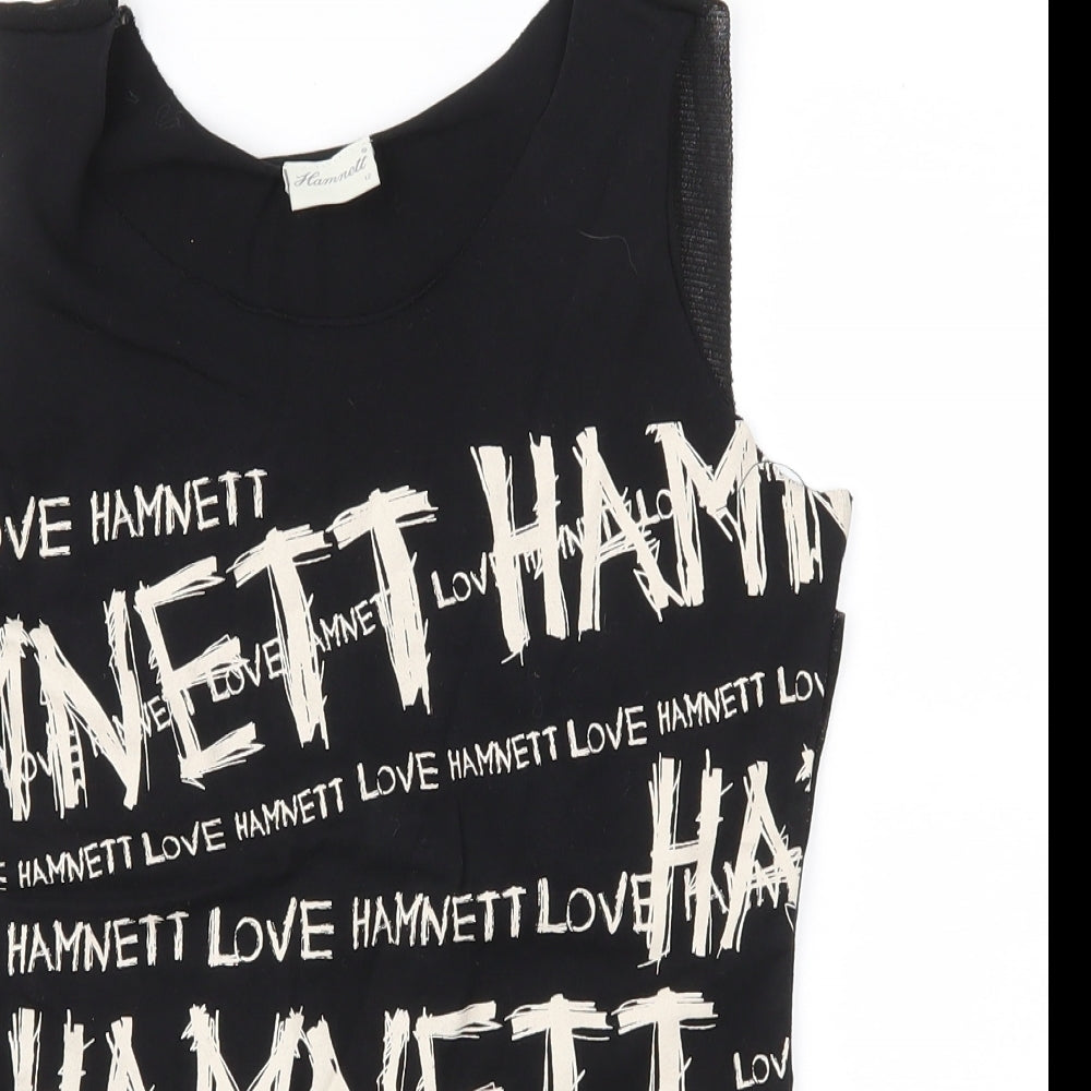 Hamnett Womens Black  Jersey Basic T-Shirt Size 12