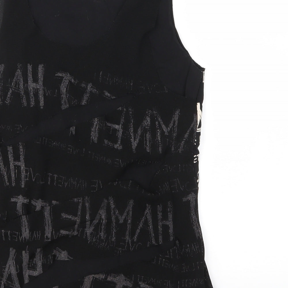 Hamnett Womens Black  Jersey Basic T-Shirt Size 12