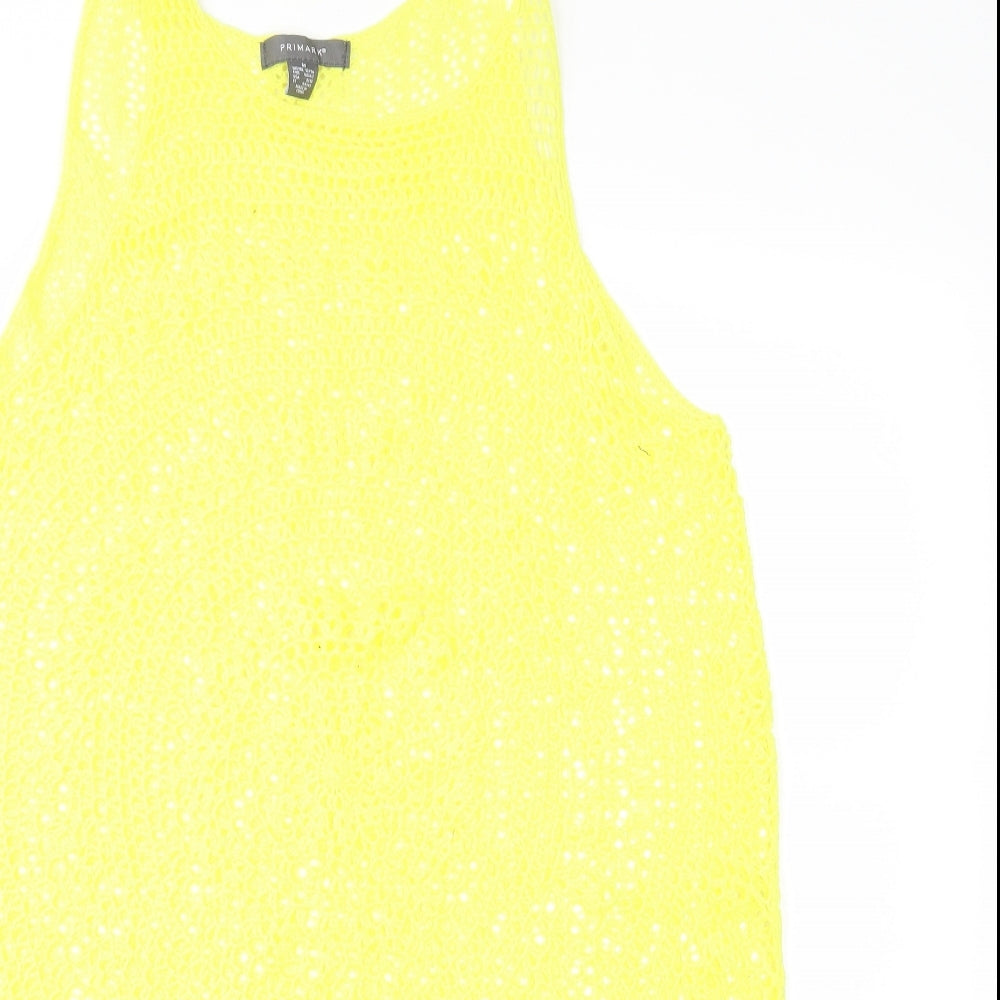 Primark Womens Yellow  Knit Tunic Jumper Size M  - Beach wear