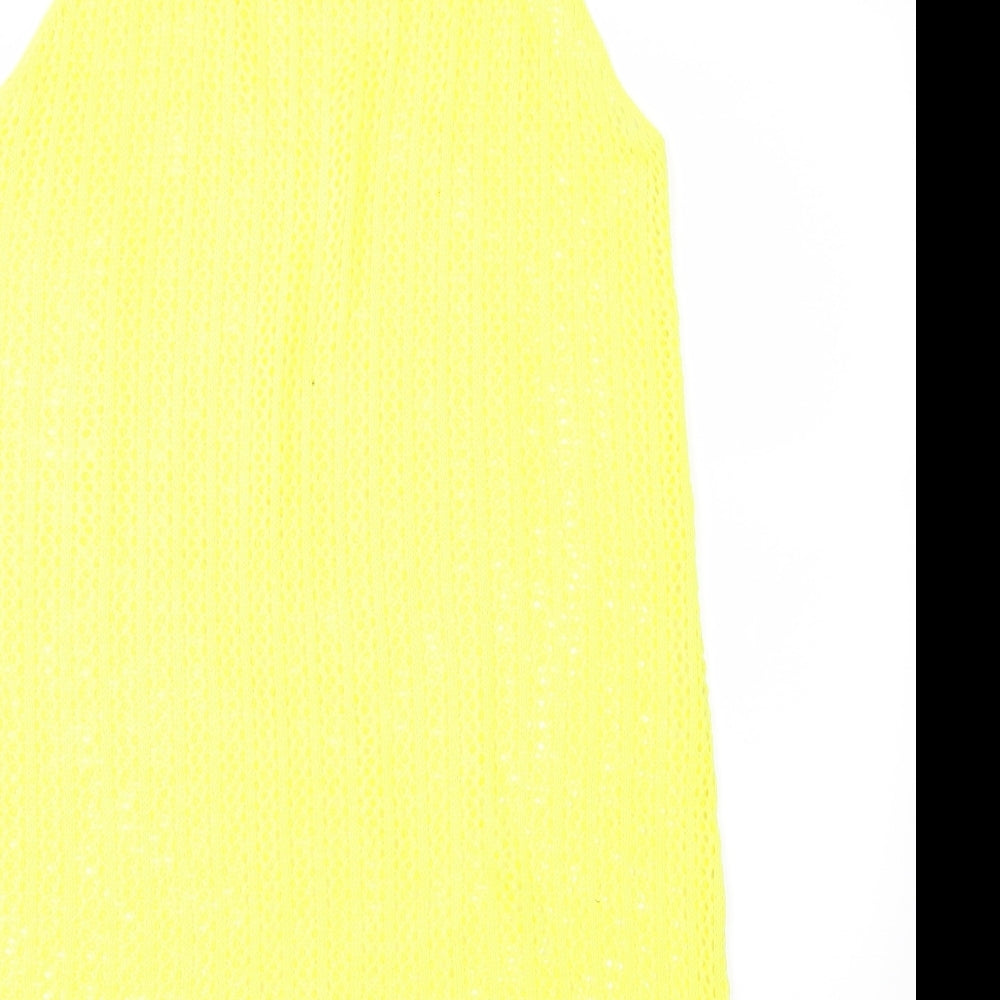 Primark Womens Yellow  Knit Tunic Jumper Size M  - Beach wear