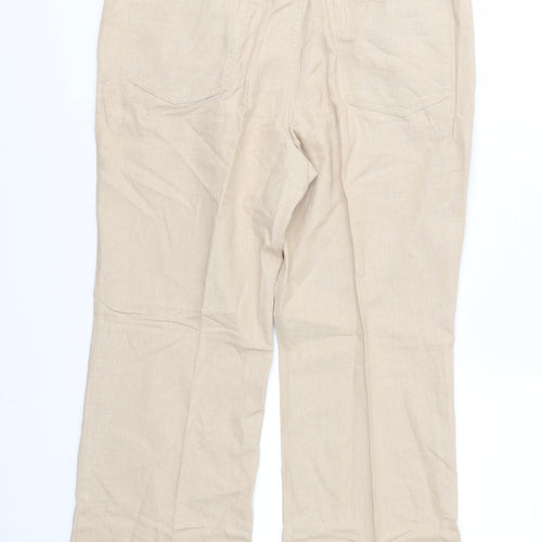 Marks and Spencer Womens Beige   Trousers  Size 14 L26 in