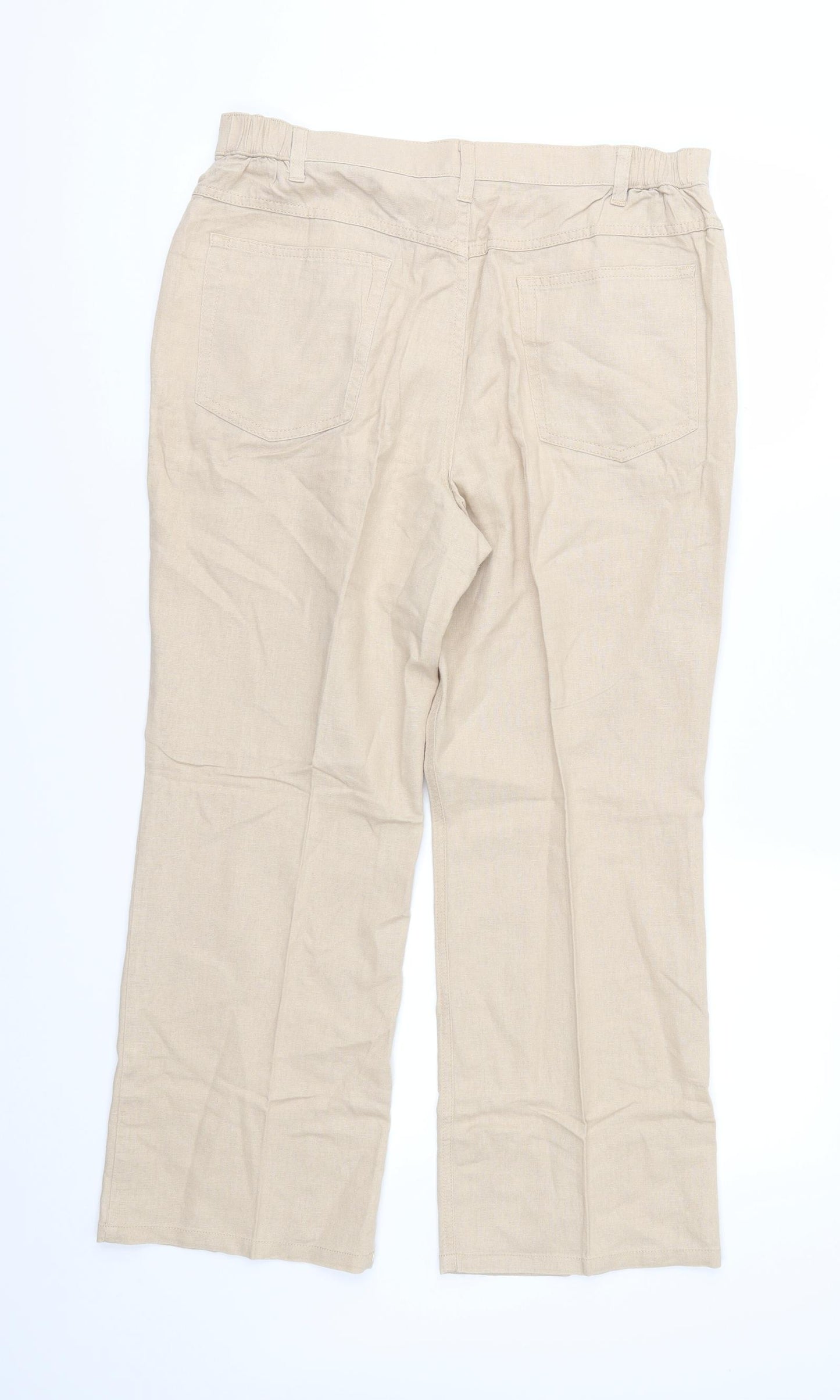 Marks and Spencer Womens Beige   Trousers  Size 14 L26 in