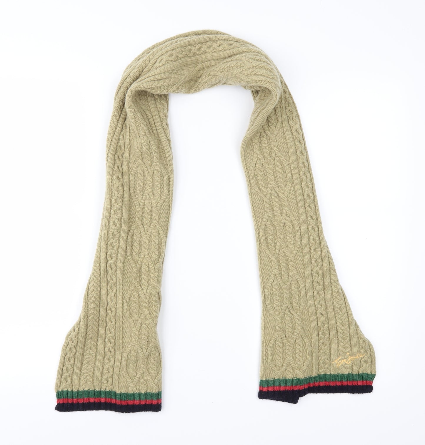 Joules Mens Beige  Knit Rectangle Scarf Scarf Size Regular  - Cable Knit