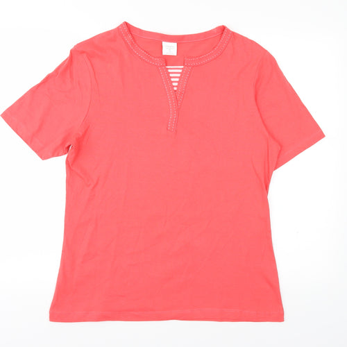 Anne De Lancay Womens Red  Jersey Basic T-Shirt Size M