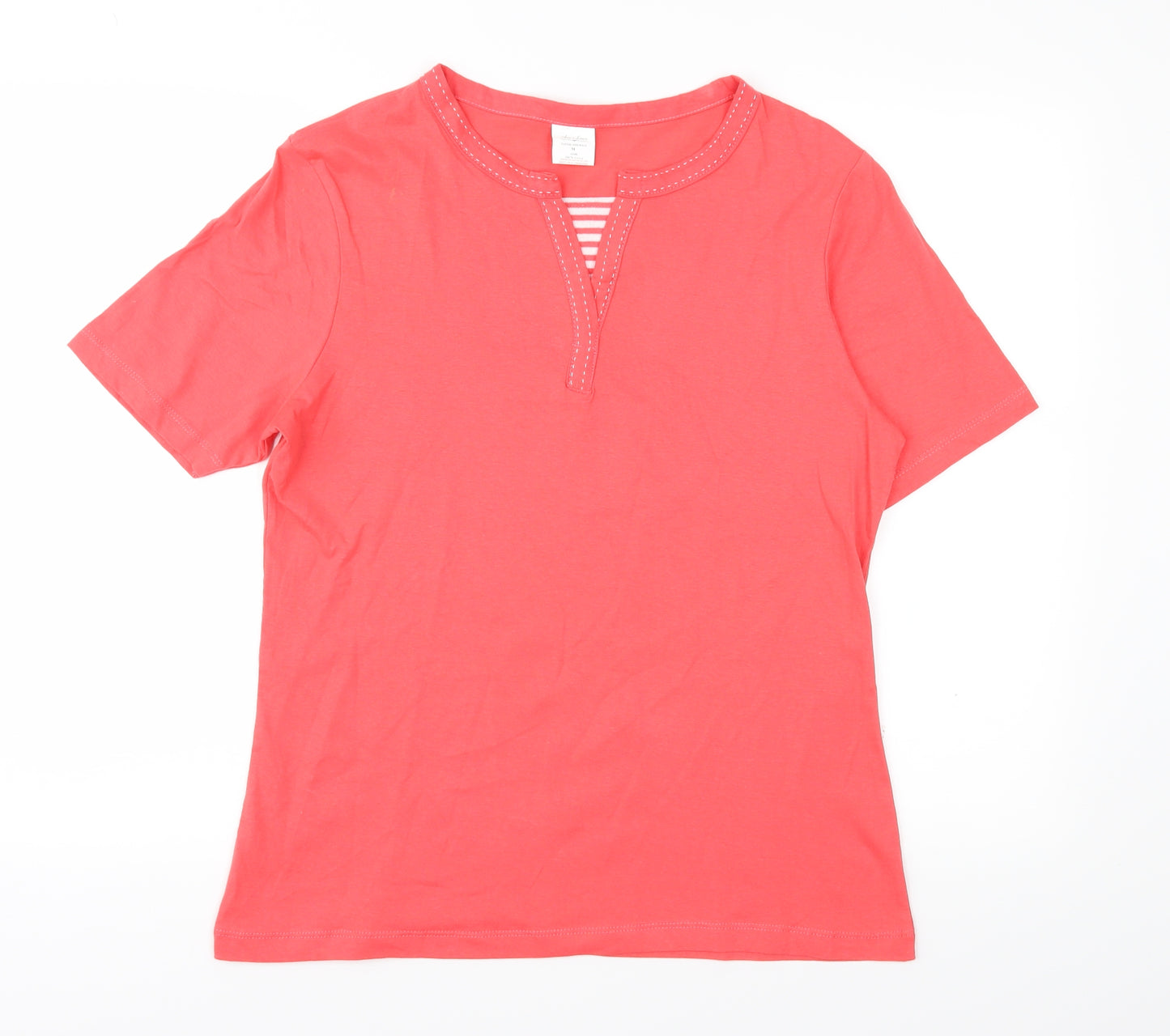 Anne De Lancay Womens Red  Jersey Basic T-Shirt Size M