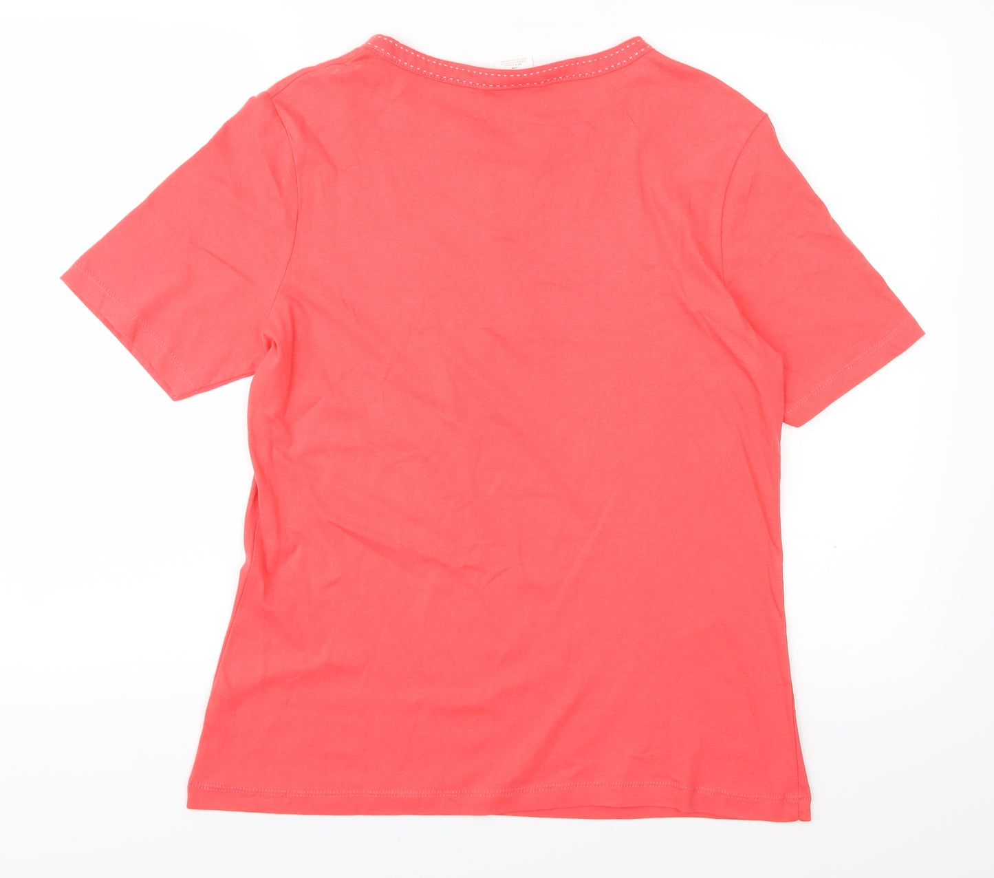 Anne De Lancay Womens Red  Jersey Basic T-Shirt Size M