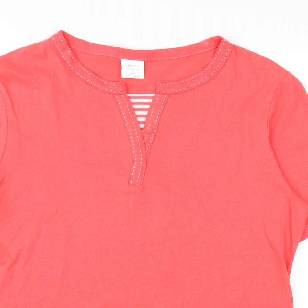 Anne De Lancay Womens Red  Jersey Basic T-Shirt Size M
