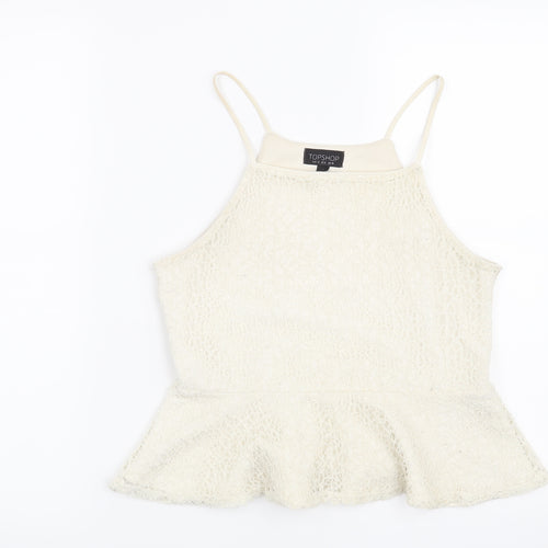 Topshop Womens Beige   Basic Blouse Size 10