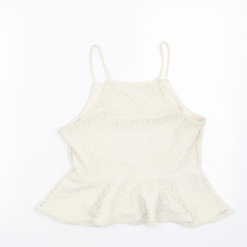 Topshop Womens Beige   Basic Blouse Size 10