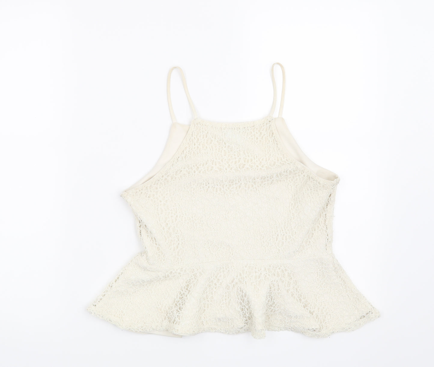 Topshop Womens Beige   Basic Blouse Size 10