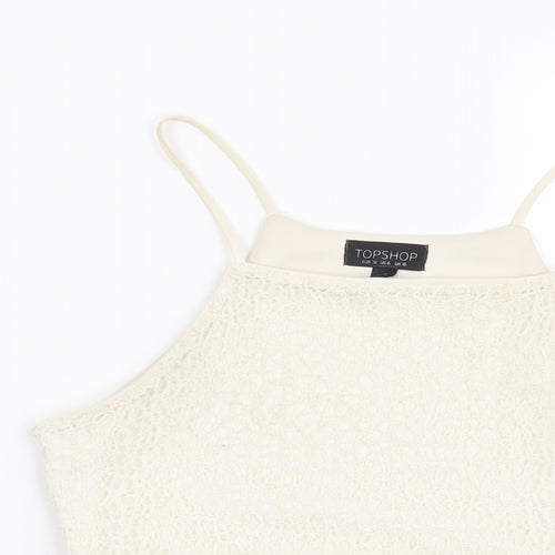 Topshop Womens Beige   Basic Blouse Size 10