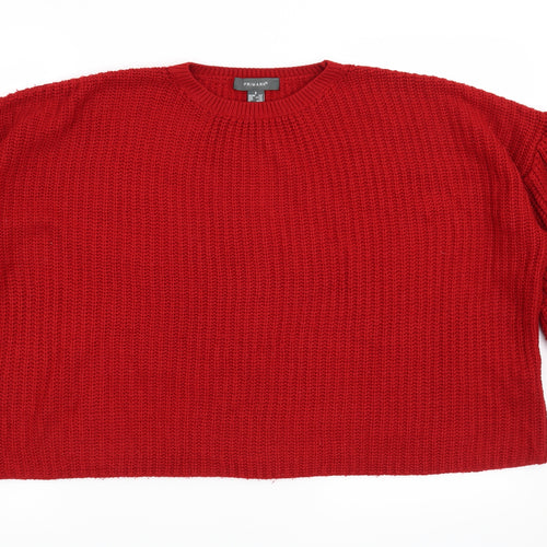 Primark Womens Red   Pullover Jumper Size 6