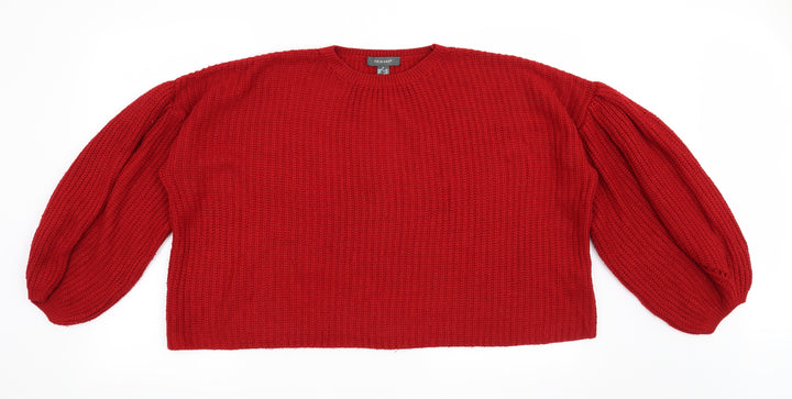 Primark Womens Red Pullover Jumper Size 6