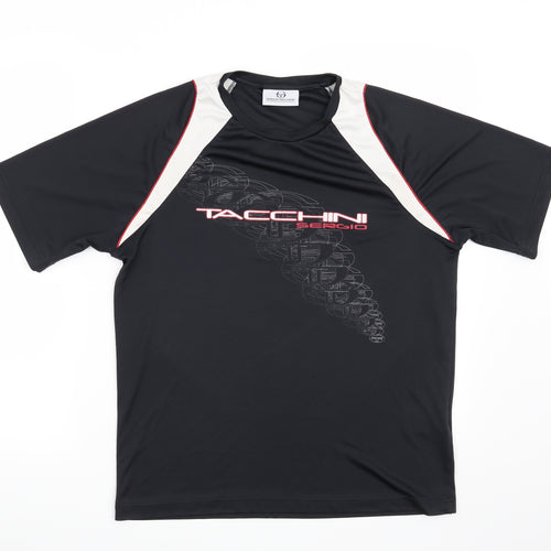 Sergio Tacchini Mens Black    T-Shirt Size M