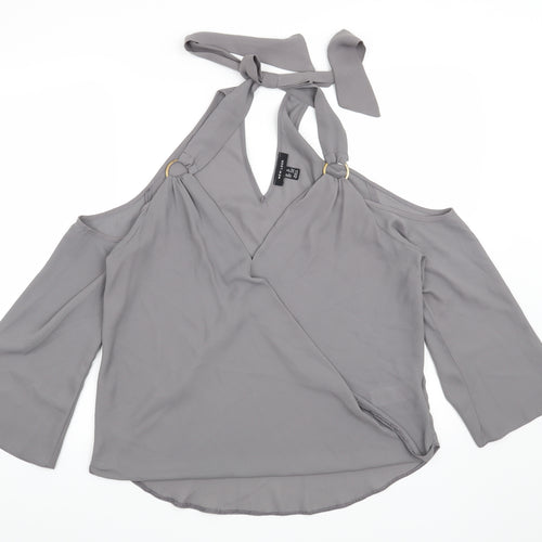 New Look Womens Grey   Basic Blouse Size 12