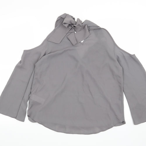 New Look Womens Grey   Basic Blouse Size 12
