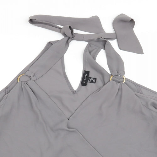 New Look Womens Grey   Basic Blouse Size 12