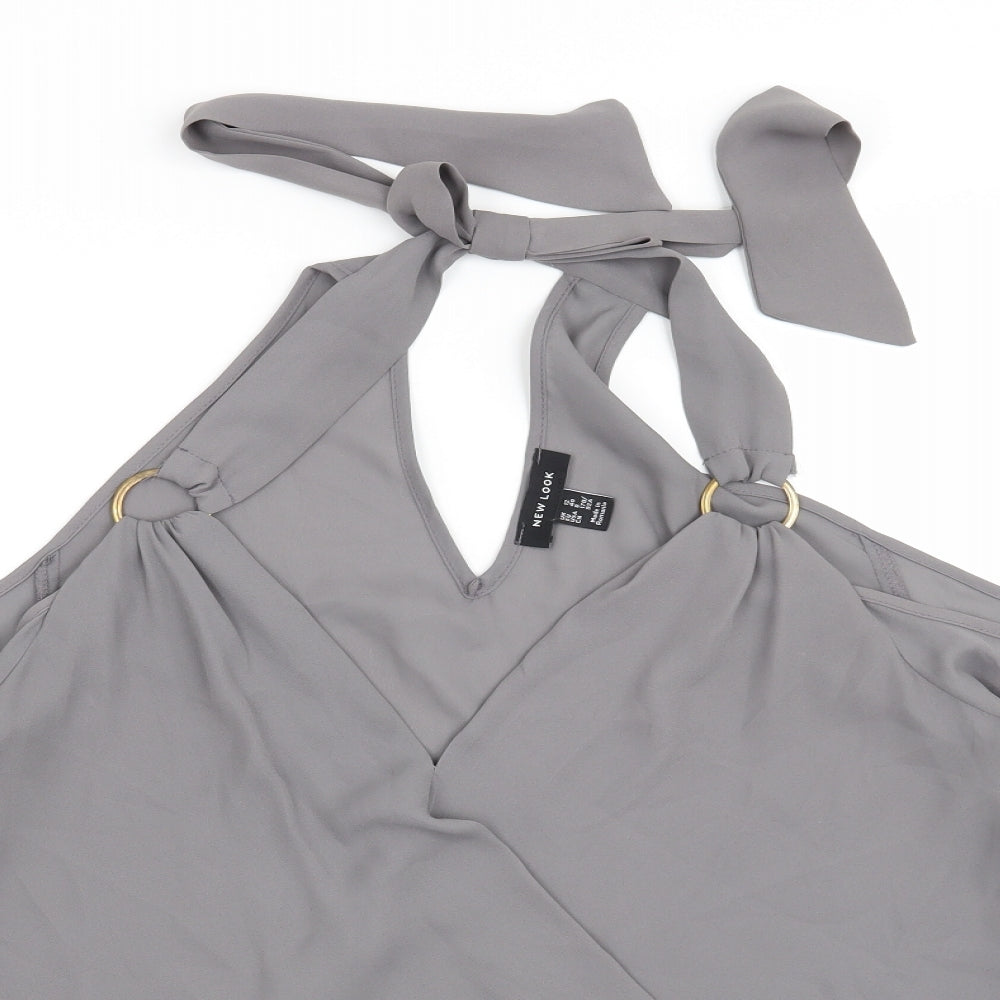 New Look Womens Grey   Basic Blouse Size 12