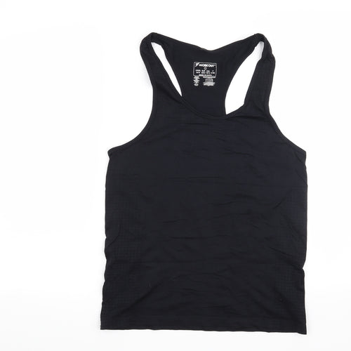 Workout Womens Black   Basic T-Shirt Size 14
