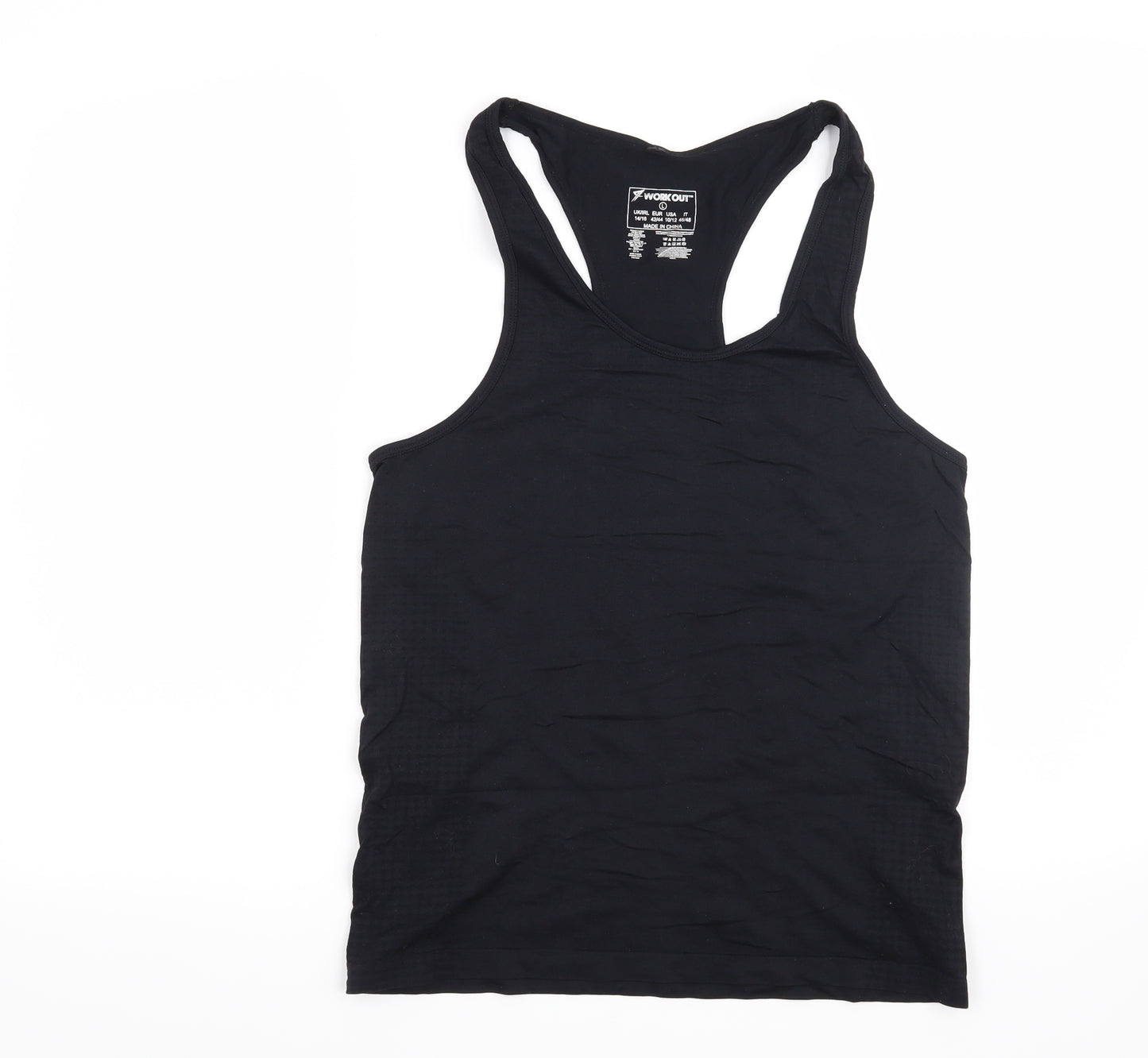 Workout Womens Black   Basic T-Shirt Size 14