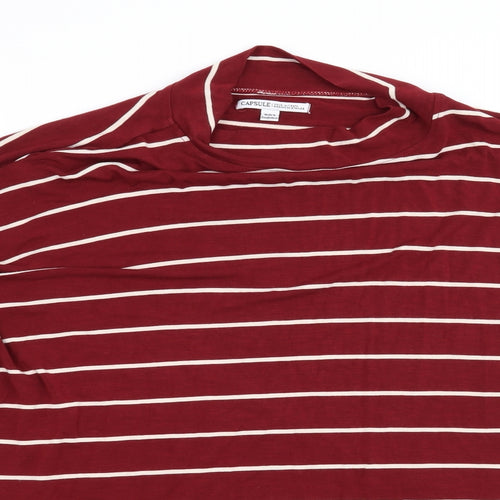 Capsule Womens Red Striped  Pullover Sweatshirt Size 18