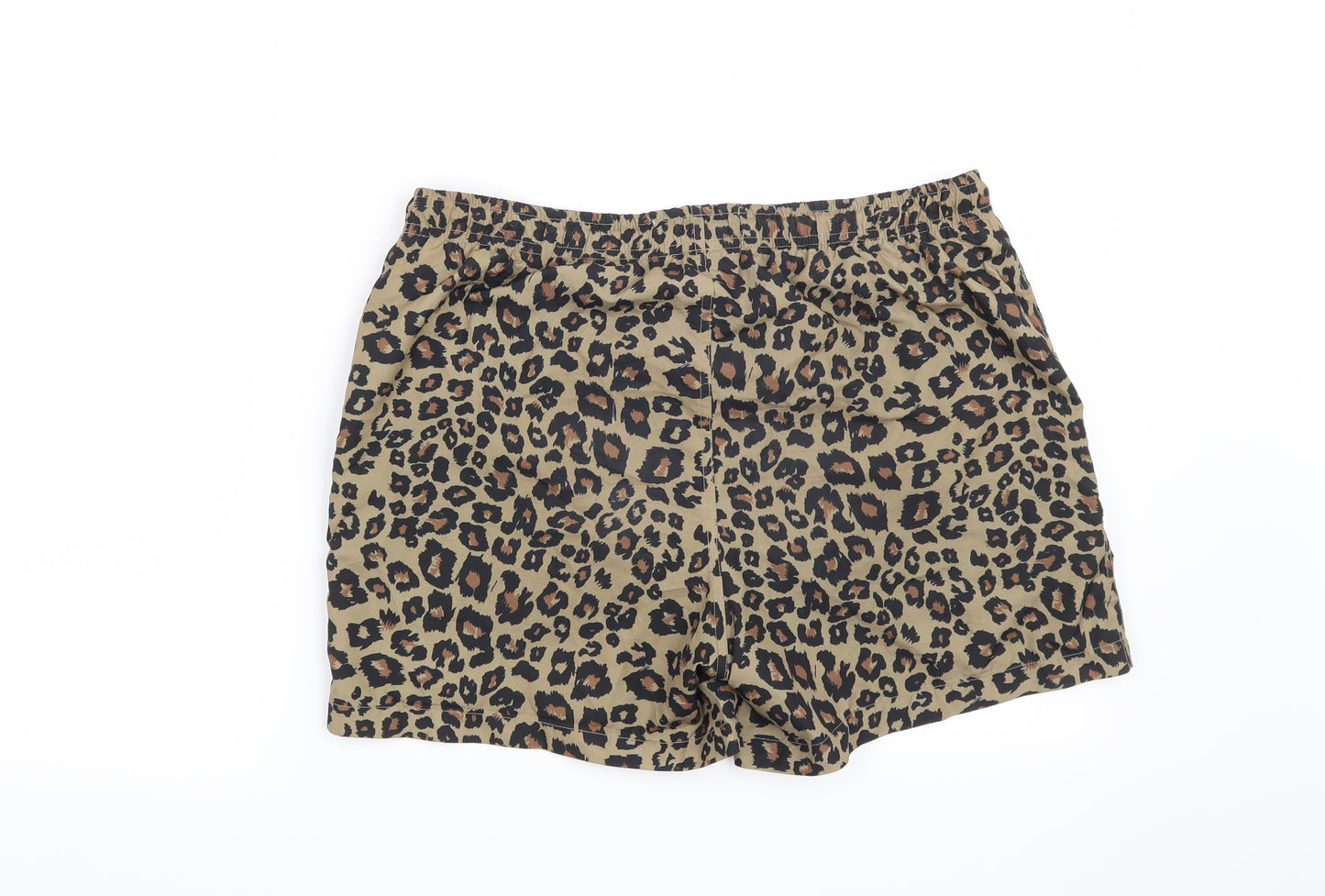 Primark Mens Brown Animal Print  Bermuda Shorts Size S