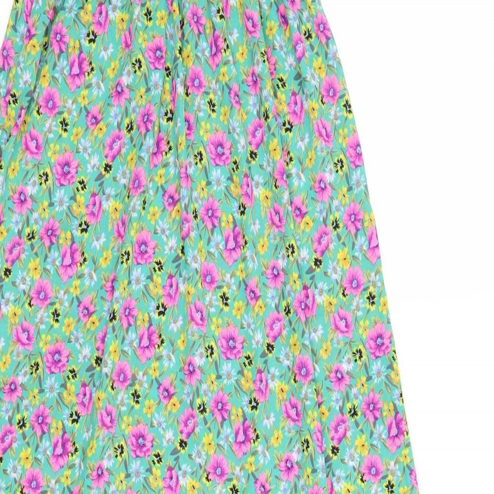 New Look Womens Green Floral  Maxi  Size 8