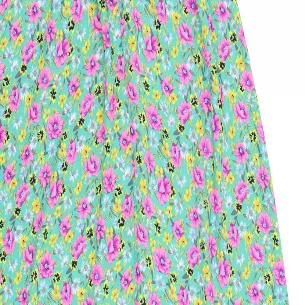 New Look Womens Green Floral  Maxi  Size 8