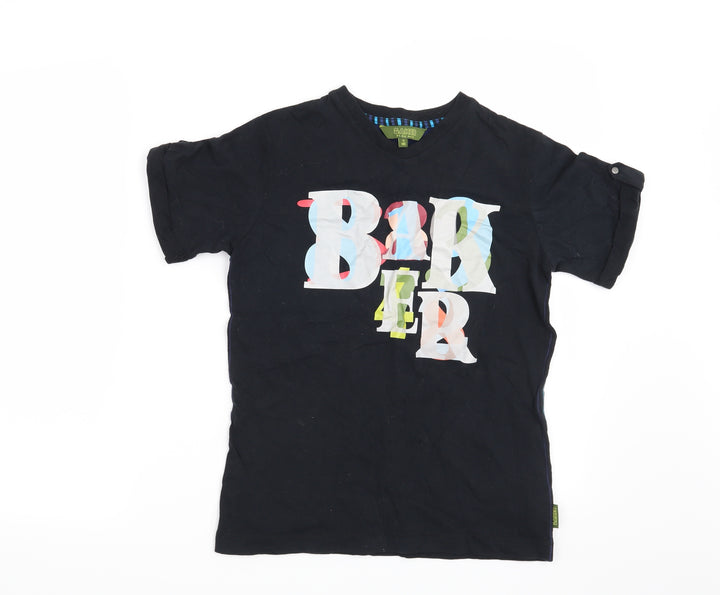Ted Baker Boys Black Basic T-Shirt Size 11 Years