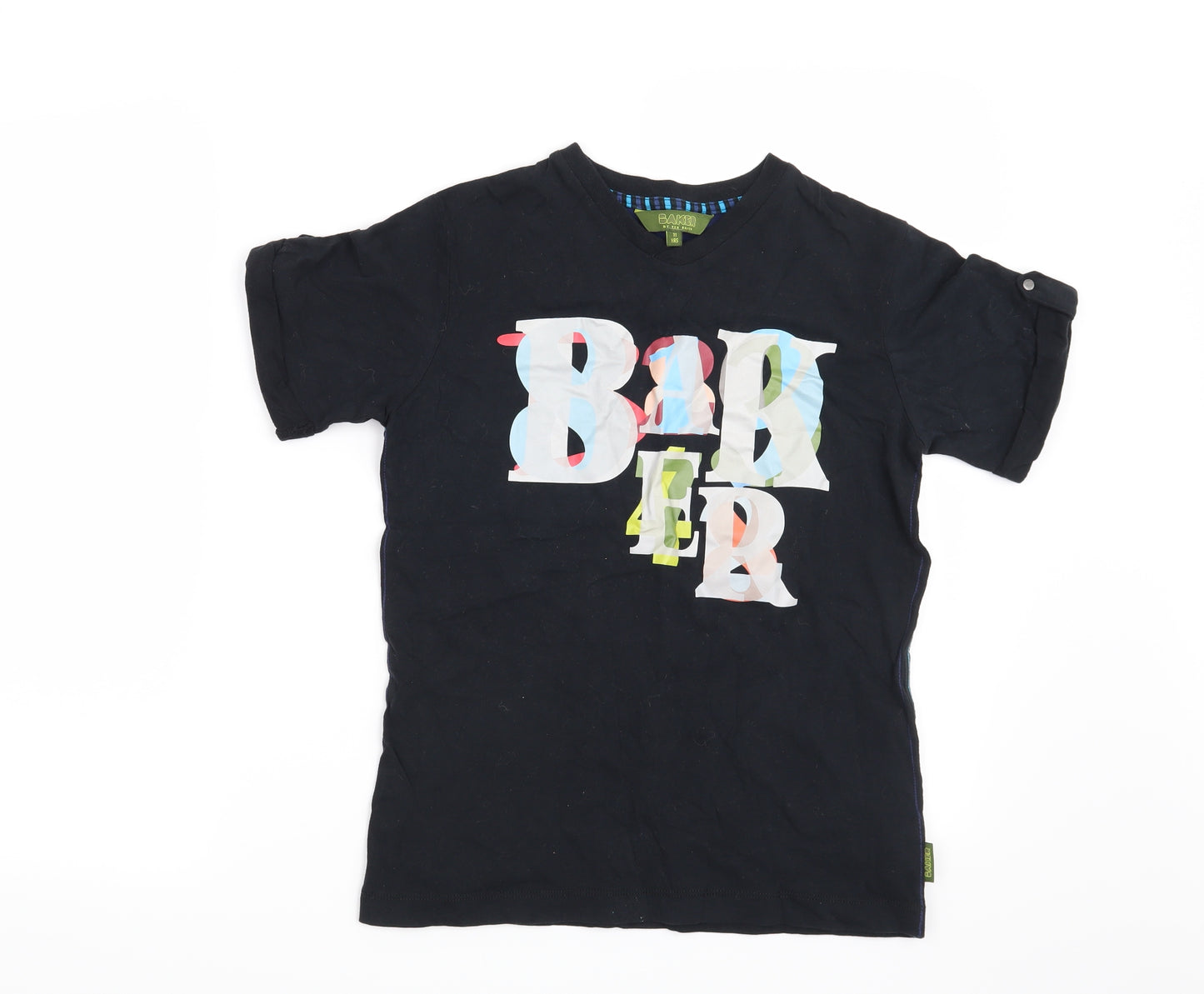 Ted Baker Boys Black   Basic T-Shirt Size 11 Years