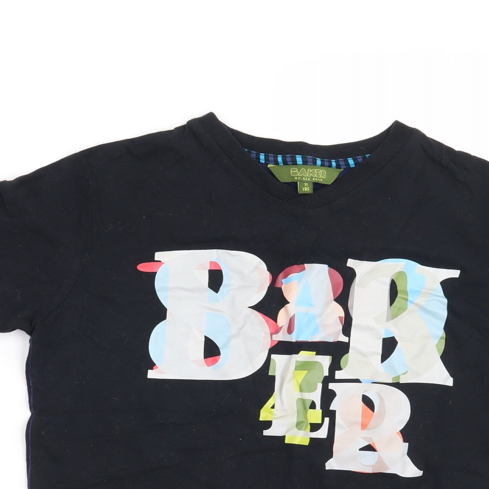 Ted Baker Boys Black   Basic T-Shirt Size 11 Years