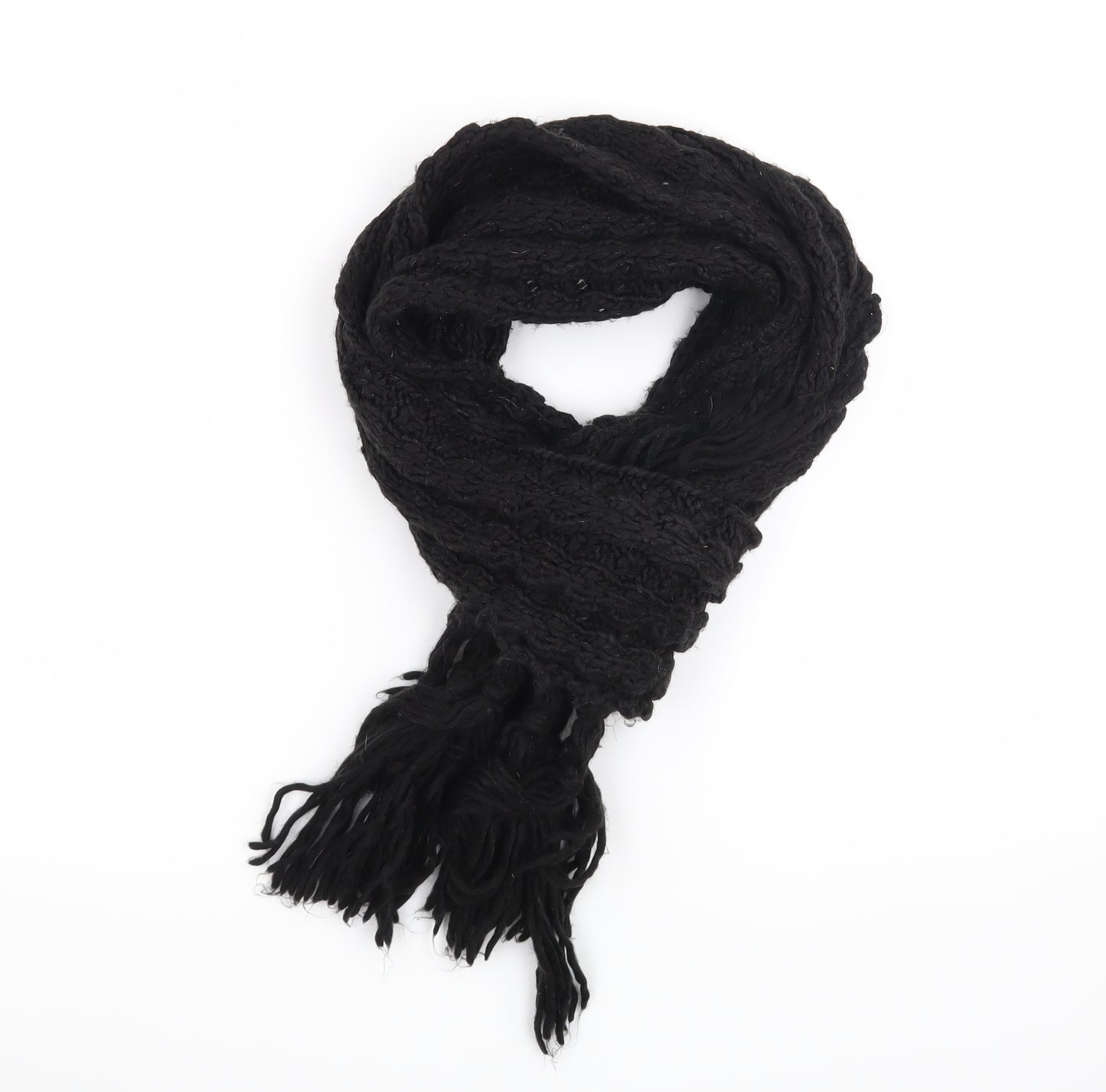 Preworn Womens Black    Scarf