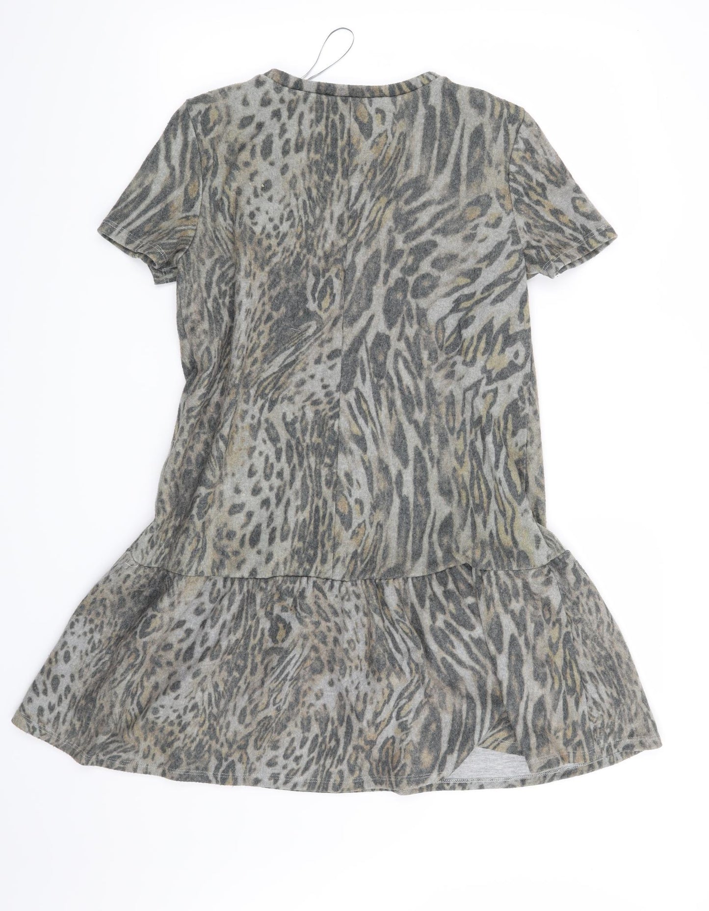 Zara Womens Grey Animal Print  Jumper Dress  Size S
