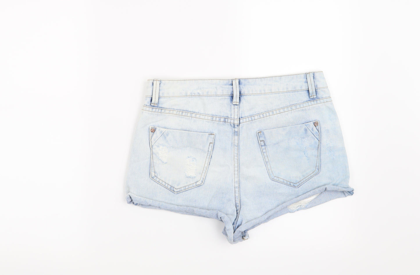 New Look Womens Blue   Cut-Off Shorts Size 12