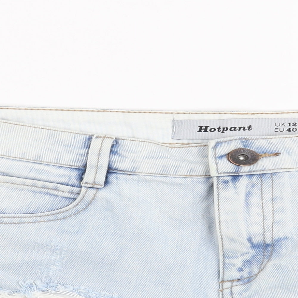 New Look Womens Blue   Cut-Off Shorts Size 12