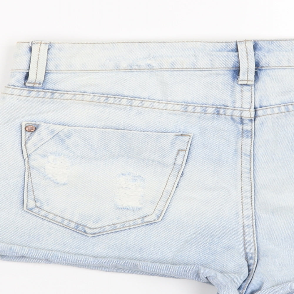 New Look Womens Blue   Cut-Off Shorts Size 12
