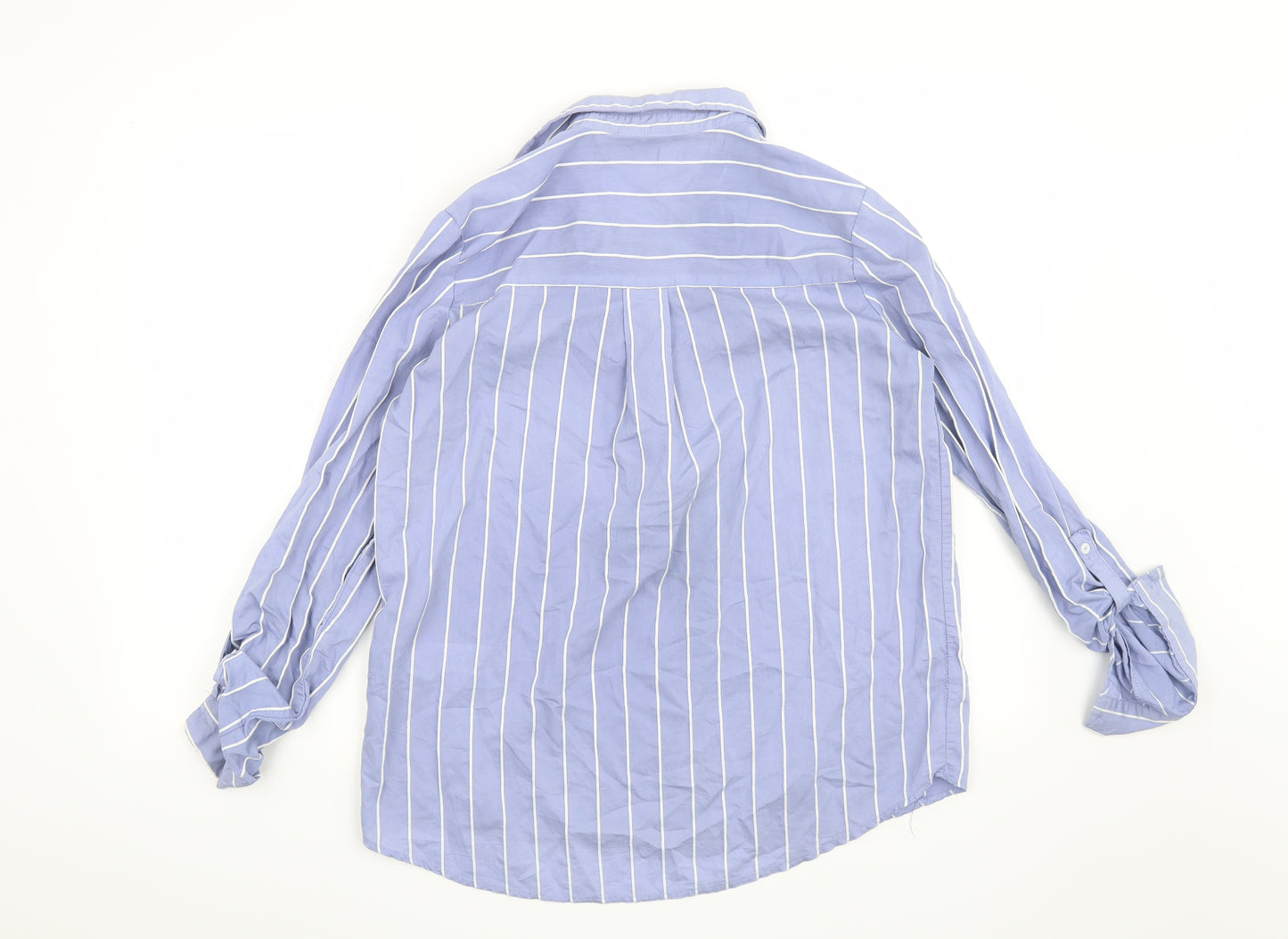 New Look Womens Blue Striped  Basic Blouse Size 14