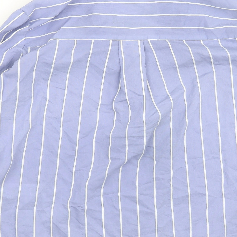 New Look Womens Blue Striped  Basic Blouse Size 14