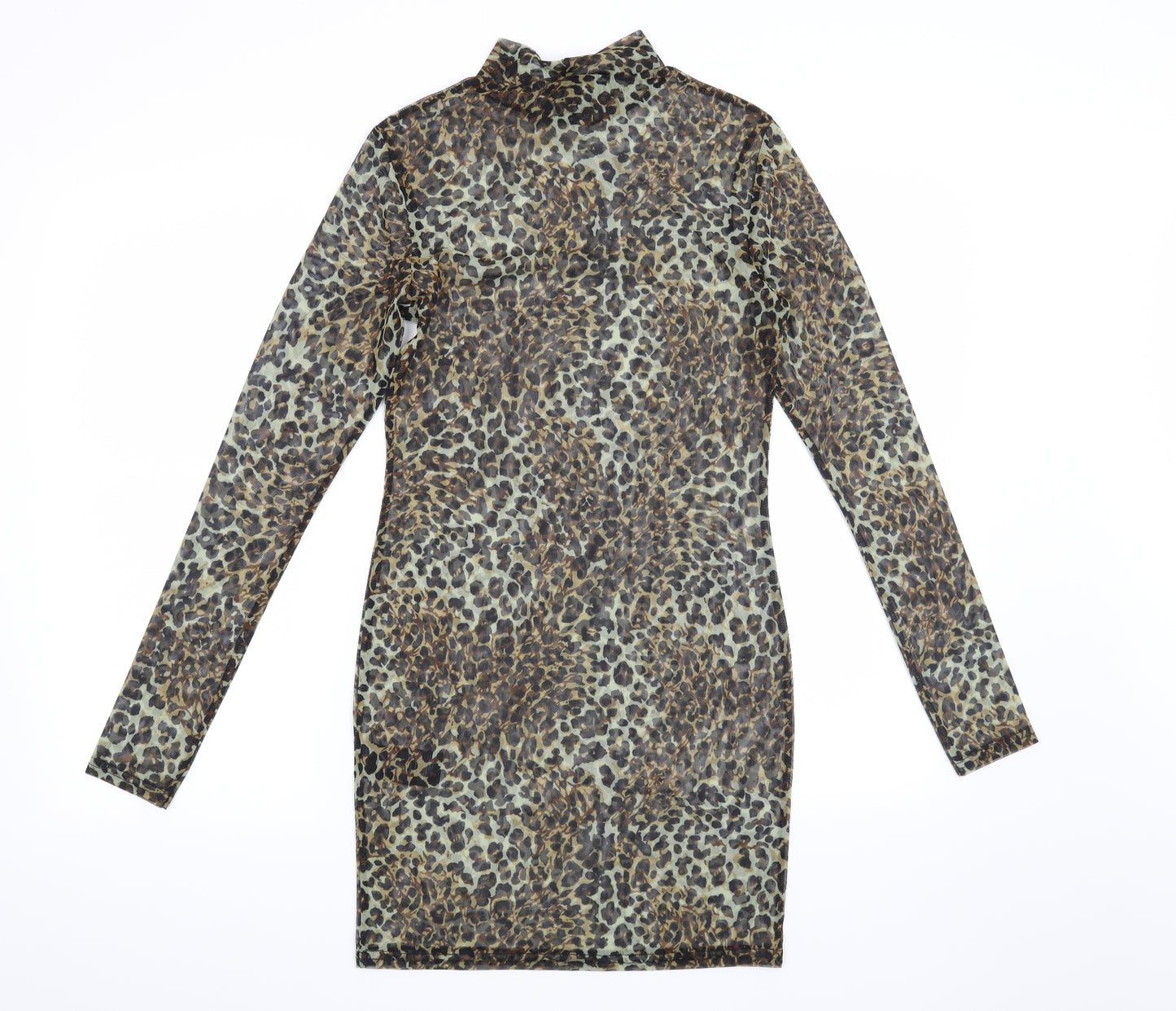Preworn Womens Brown Animal Print  Bodycon  Size M