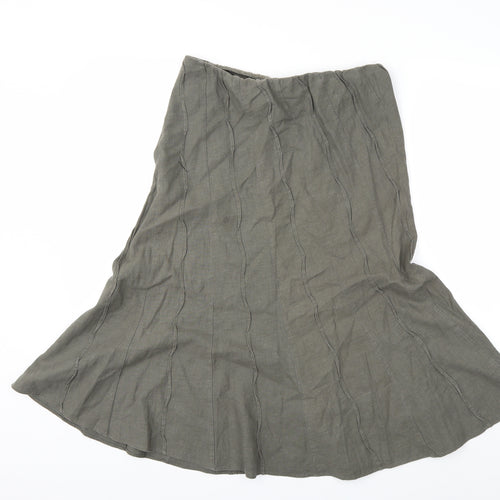 Marks and Spencer Womens Green   Flare Skirt Size 14
