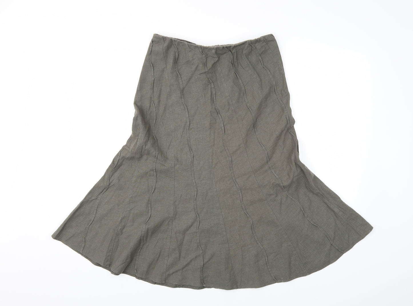 Marks and Spencer Womens Green   Flare Skirt Size 14